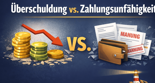 Überschuldung vs. Zahlungsunfähigkeit