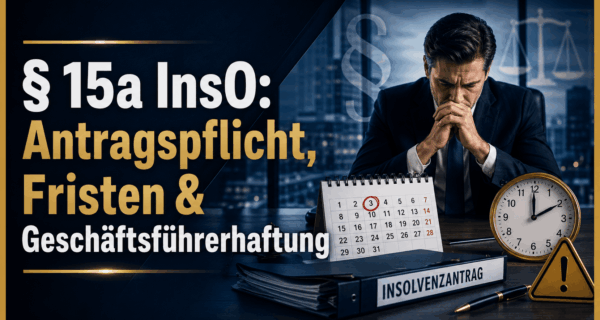 § 15a InsO: Antragspflicht, Fristen & Geschäftsführerhaftung