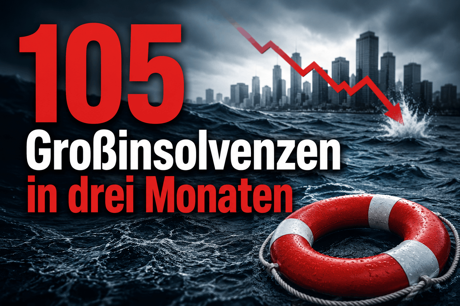 105 Großinsolvenzen in drei Monaten 105 Großinsolvenzen in drei Monaten